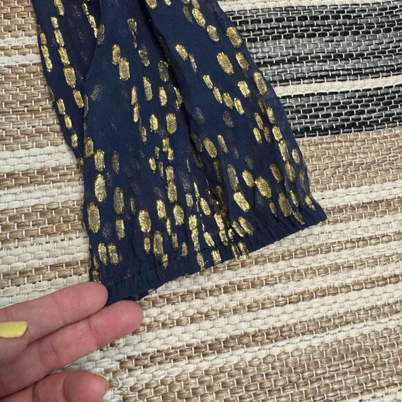 Lilly Pulitzer Women's Colby Top Silk Blend Long Sleeve Pullover Navy Blue Sz XS - Picture 7 of 13